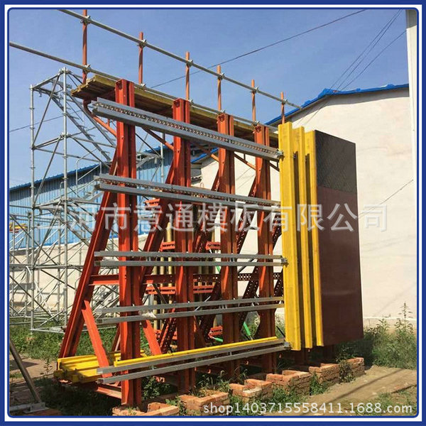 单侧支架及钢框墙模